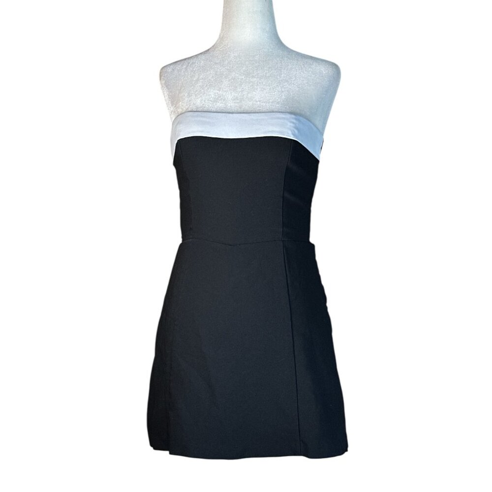 Amanda Uprichard Kerry Skort Romper in Black & Ivory X-Small New Womens Dressy - Picture 4 of 15
